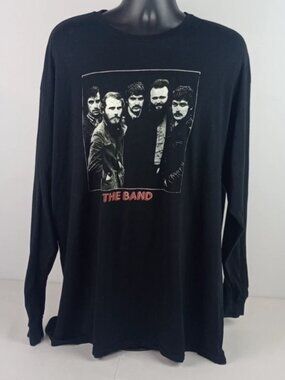 The Band Adult 3X Black Long Sleeve T-Shirt Rock Up on Cripple Creek 1969 Cover